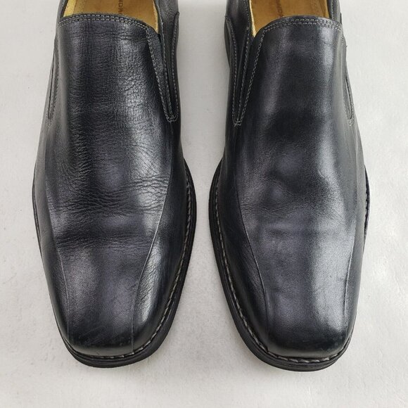 Sandro Moscoloni Edwin Leather Loafer Mens 11.5 Black Slip On Dress Casual Shoe - Picture 4 of 12